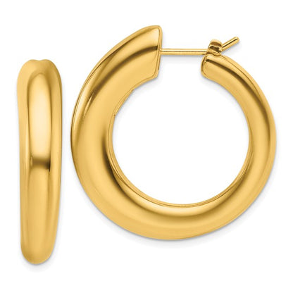 Herco 14K Polished Graduated Round Hoop Earrings