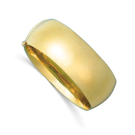 Herco 14K Polished Domed 25mm Hinged Bangle