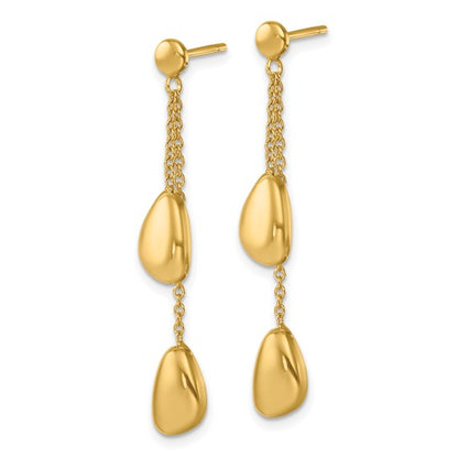Herco 14K Polished Contemporary Teardrop Post Dangle Earrings