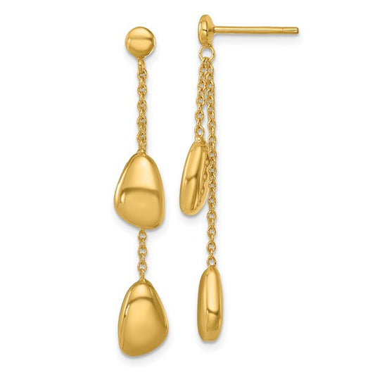 Herco 14K Polished Contemporary Teardrop Post Dangle Earrings