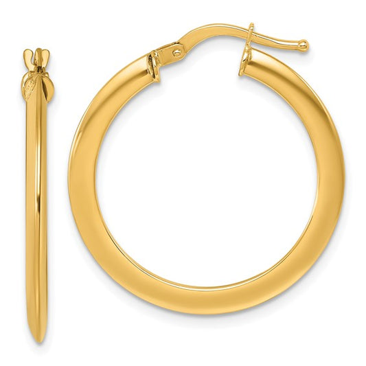 Herco 14K Polished Knife Edge 1.8x26.25mm Round Hoop Earrings