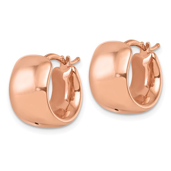 Herco 18K Rose Gold Polished Hoop Earrings