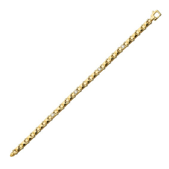 Herco 14K Diamond Fancy Link 7.5 inch Bracelet