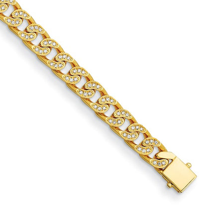 Herco 14K Diamond Curb 8.25 inch Bracelet