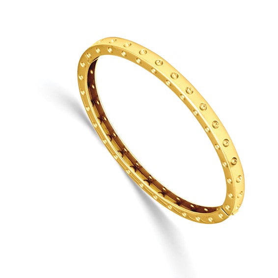 Herco 14K Oval Textured 4.7mm Bangle