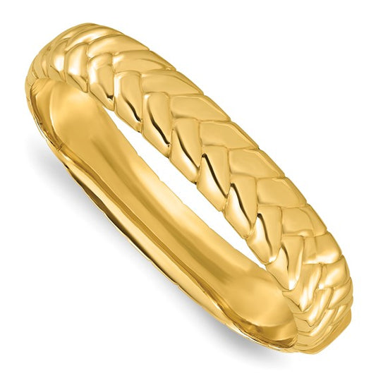 Herco 14K Polished Braided Design Bangle