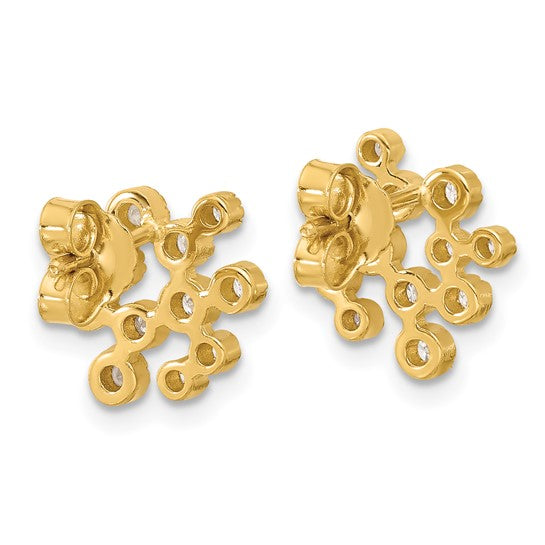 Herco 14K Diamond Cluster Post Earrings
