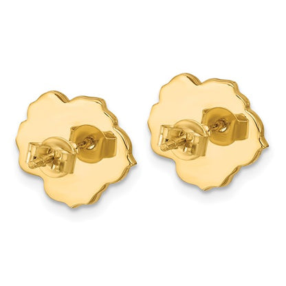 Herco 14K Pink and White MOP Flower Post Earrings