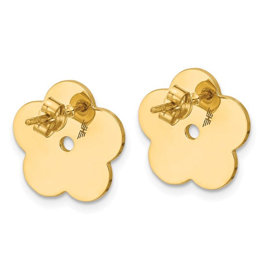 Herco 14K Mother of Pearl Flower Post Earrings