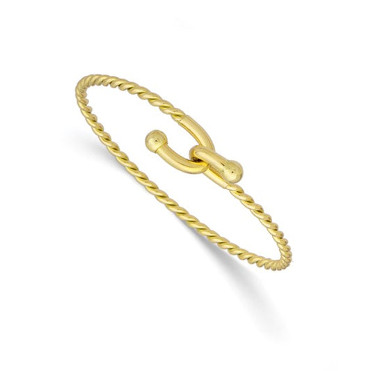 Herco 14K Twisted Hook 2.7mm Bangle