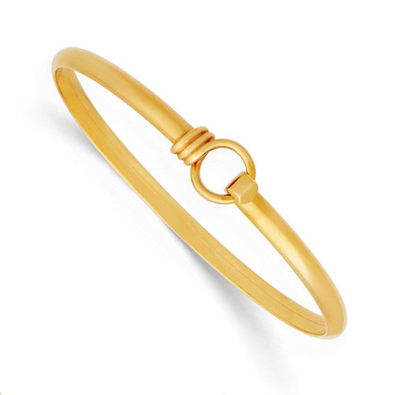 Herco 14K Polished Hook and Circle Bangle