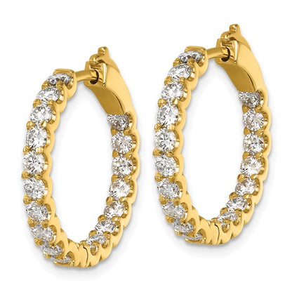 Herco 18K Diamond Round Hinged Hoop Earrings