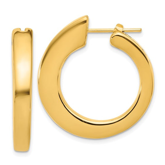 Herco 18K Polished Hoop Earrings