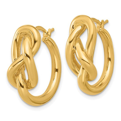 Herco 18K Polished Infinity Knot Hoop Earrings