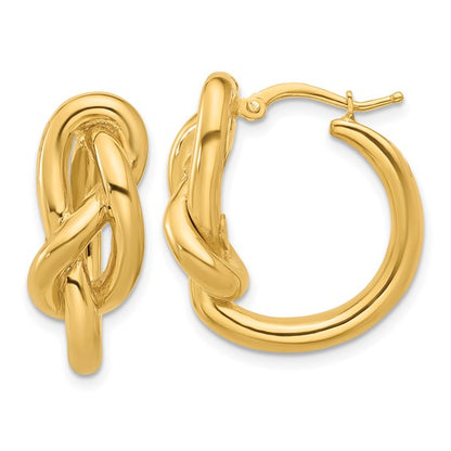 Herco 18K Polished Infinity Knot Hoop Earrings