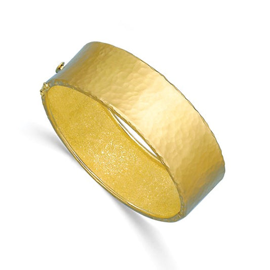 Herco 18K Hammered Hinged Bangle