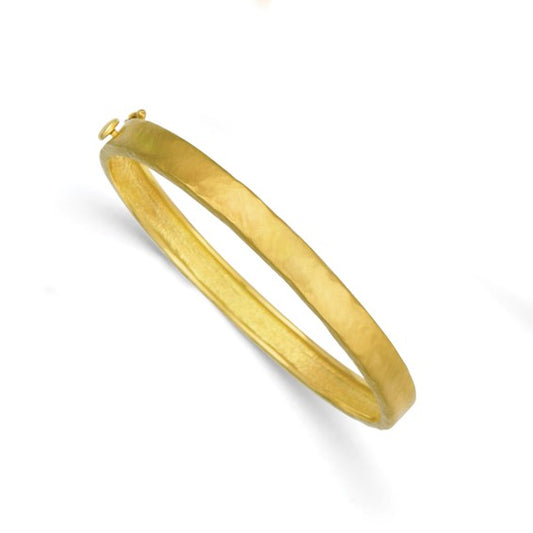 Herco 18K Hammered Hinged Bangle