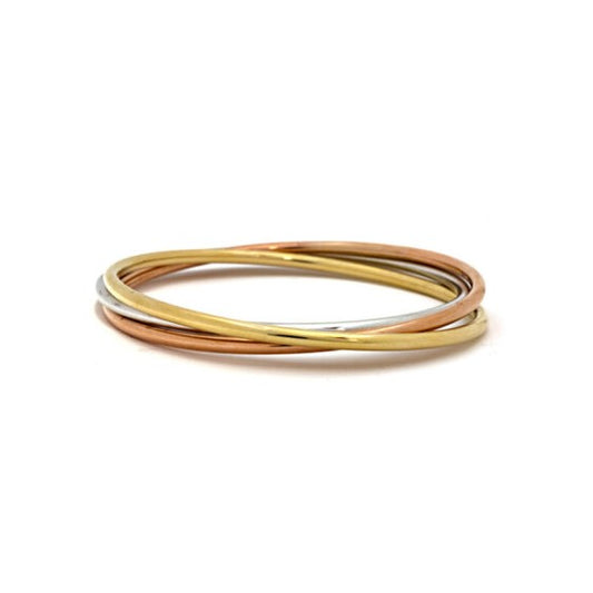 Herco 18K Tri-Color Gold Slip-On 2.9mm X 3