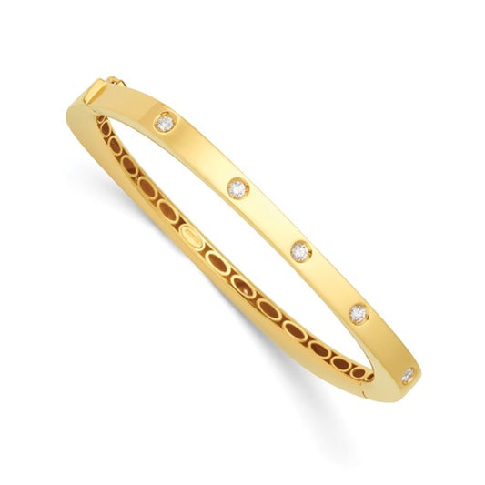 Herco 18K Diamond Hinged Bangle