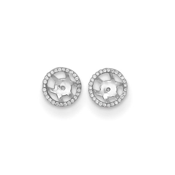 Herco 18K White Gold Diamond Earring Jackets