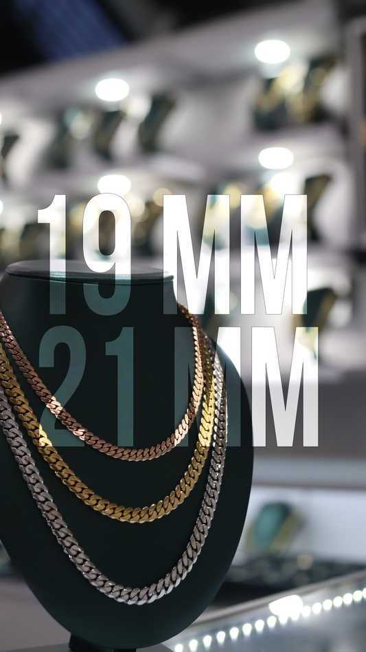 SOLID CUBAN LINK 19MM TO 21MM 18K