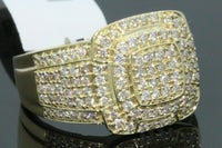 10K SOLID YELLOW GOLD 1.75 CARAT REAL DIAMOND ENGAGEMENT RING WEDDING PINKY BAND