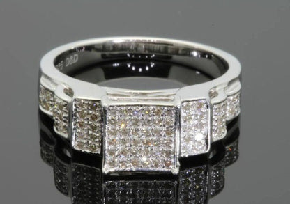 .50 CARAT 100% GENUINE DIAMONDS WOMEN STERLING SILVER ENGAGEMENT WEDDING RING