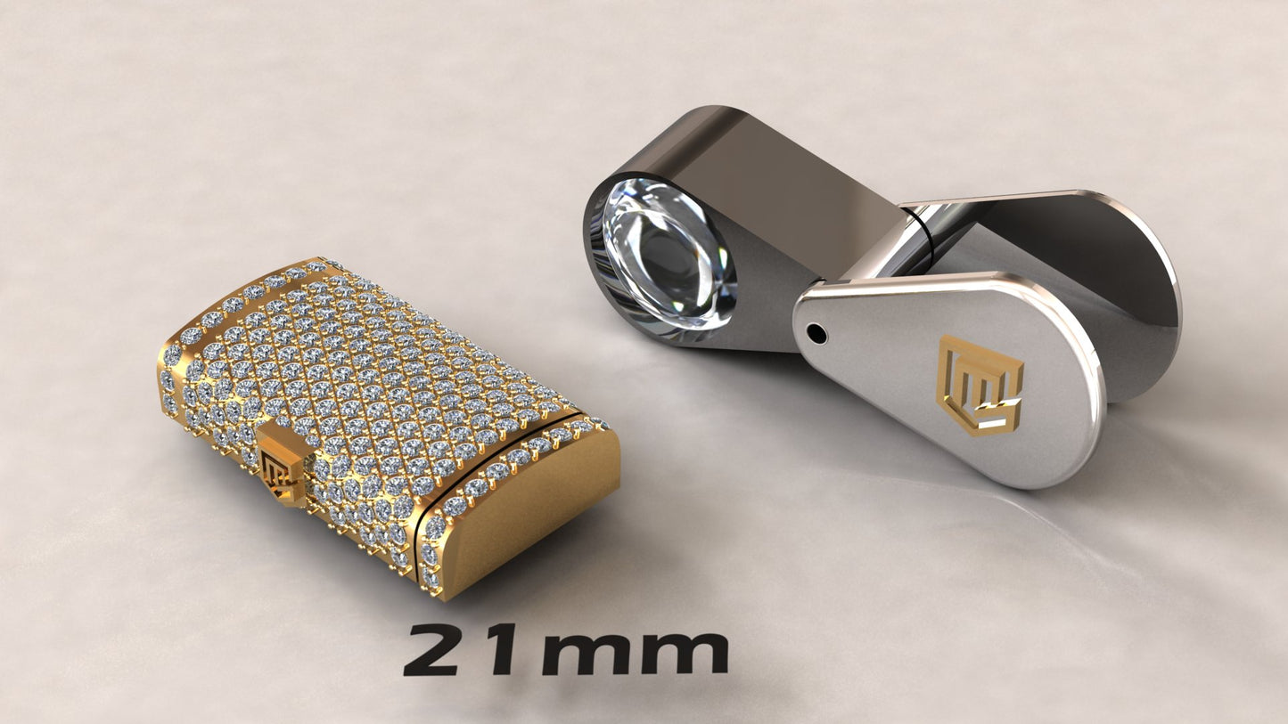 CUBAN DIAMOND LOCK 14k 7mm To 24mm