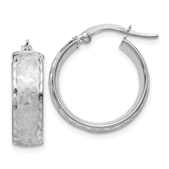 Leslie's 14K White Gold Hoop Earrings