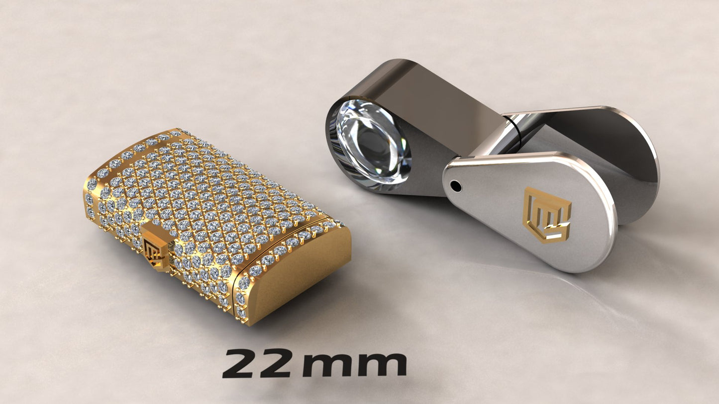 CUBAN DIAMOND LOCK 14k 7mm To 24mm