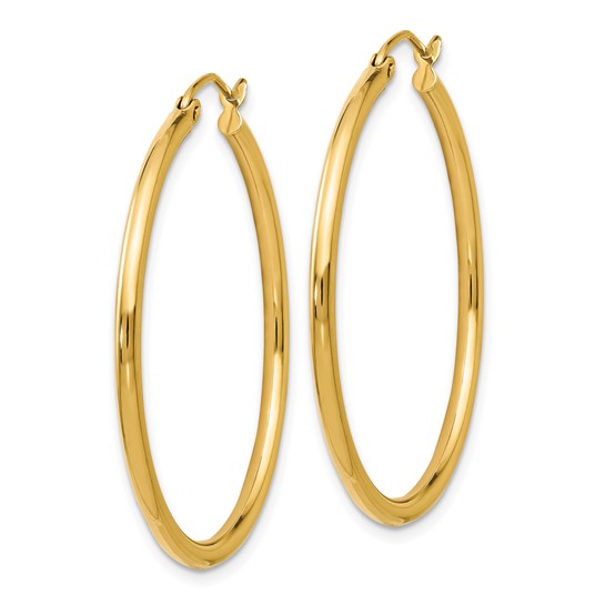 Leslie's 14K Polished 2x35mm Hoop Earrings