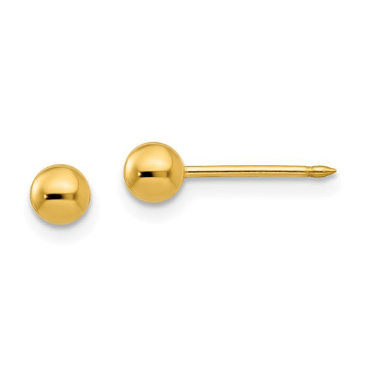 Inverness 14k 4mm Ball Post Earrings