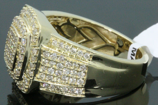 10K SOLID YELLOW GOLD 1.75 CARAT REAL DIAMOND ENGAGEMENT RING WEDDING PINKY BAND