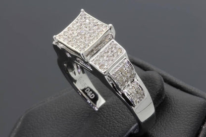 .50 CARAT 100% GENUINE DIAMONDS WOMEN STERLING SILVER ENGAGEMENT WEDDING RING