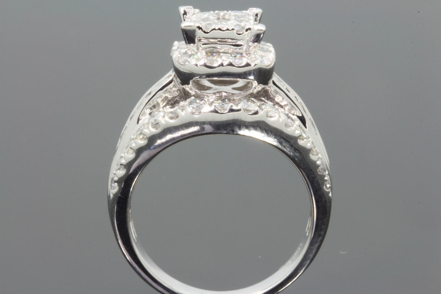 10K WHITE GOLD 2.75 CARAT WOMEN REAL DIAMOND ENGAGEMENT RING WEDDING RING BRIDAL