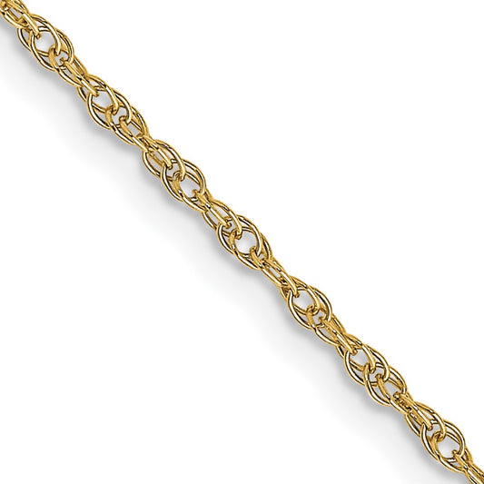 14K 1.15mmCarded Cable Rope Chain