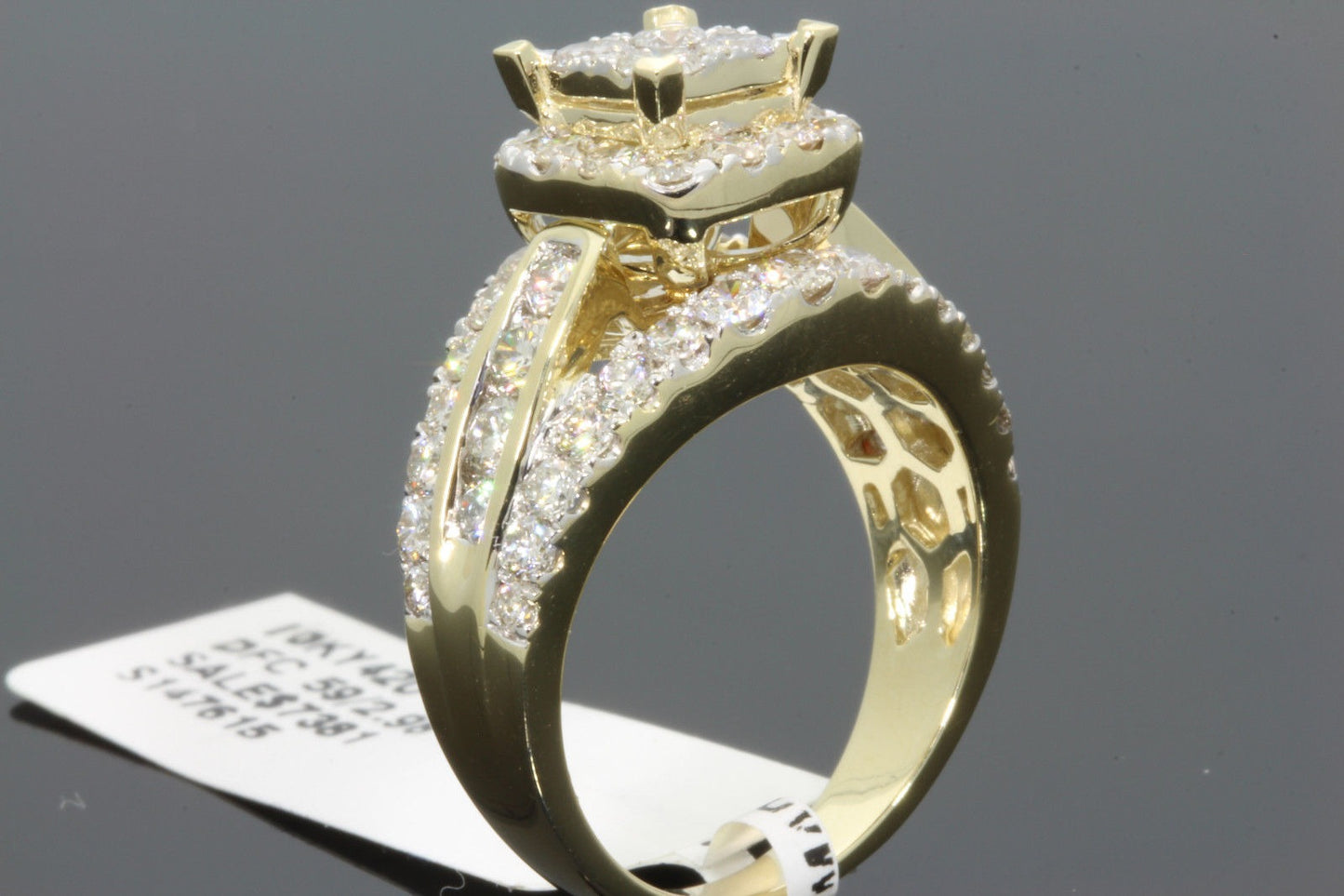 10K YELLOW GOLD 2.75 CARAT WOMEN REAL DIAMOND ENGAGEMENT RING WEDDING BRIDAL
