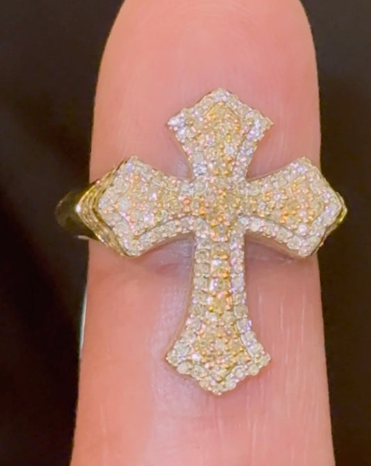 10K SOLID YELLOW GOLD 1 CARAT REAL DIAMOND ENGAGEMENT RING WEDDING PINKY BAND