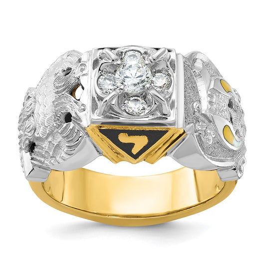 14ktt IBGoodman Men's Double Eagle Masonic Shriner's Ring Mounting