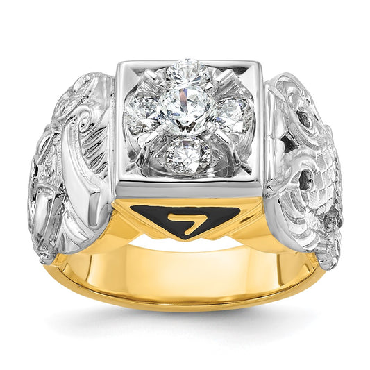14ktt IBGoodman Men's Double Eagle Masonic Shriner's Ring Mounting