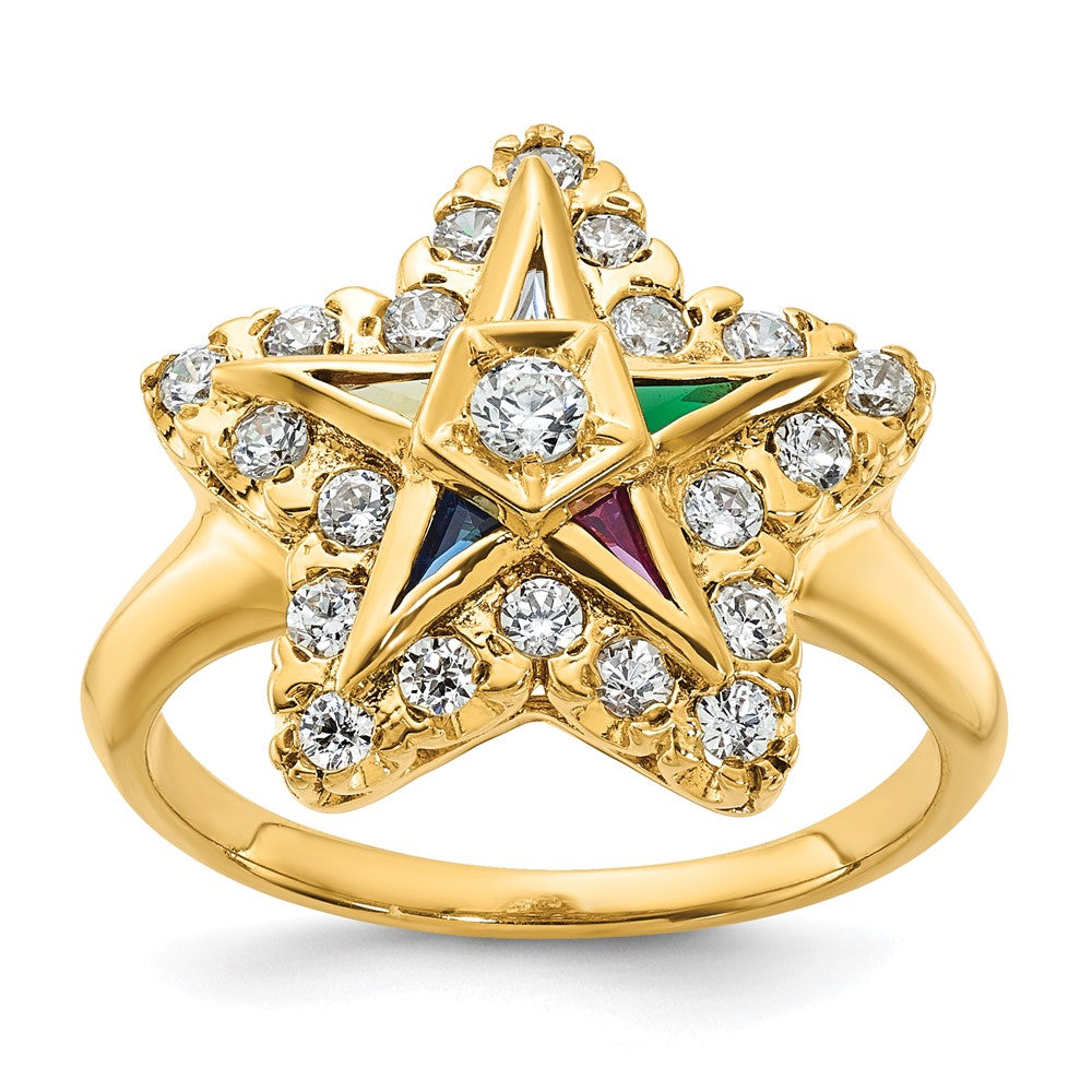 14k IBGoodman Women's Polished Eastern Star Masonic Ring Mounting