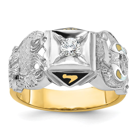 14ktt IBGoodman Men's Double Eagle Masonic Shriner's Ring Mounting
