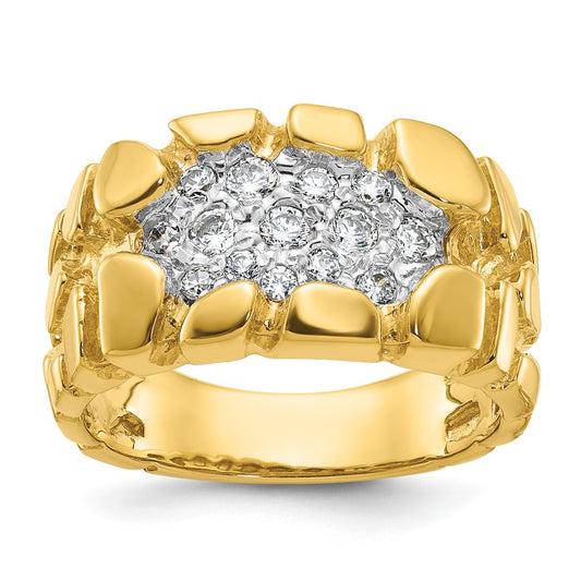 14k IBGoodman Men's Cluster Diamond Nugget Ring Mounting