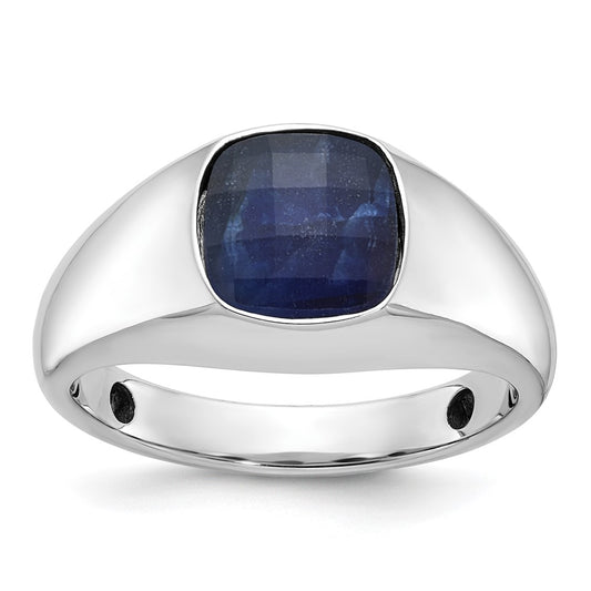 14k White Gold IBGoodman Men's Gemstone Ring Mounting