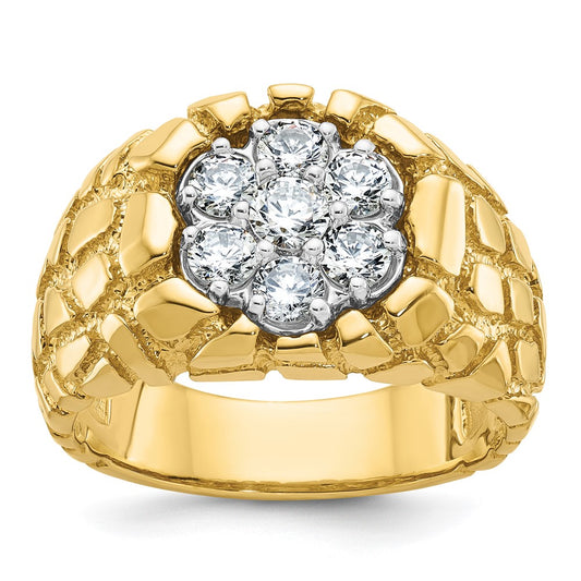 14k Two-tone IBGoodman Men's Nugget Cluster Ring Mounting