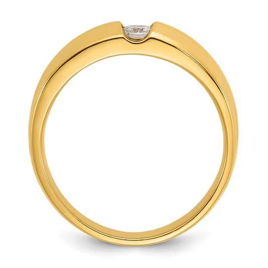 14k IBGoodman Men's 1/5 carat Diamond Complete Ring