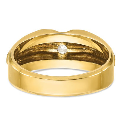 14k Two-tone IBGoodman Men's 1/2 carat Diamond Complete Ring