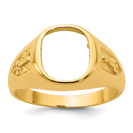 14k IBGoodman Men's Textured Blue Lodge Masonic Ring Mounting