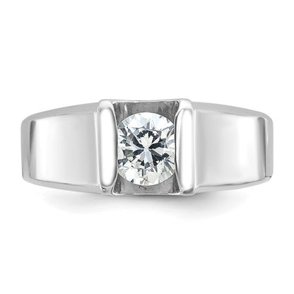 14k White Gold IBGoodman Men's Complete Lab Grown Diamond Ring