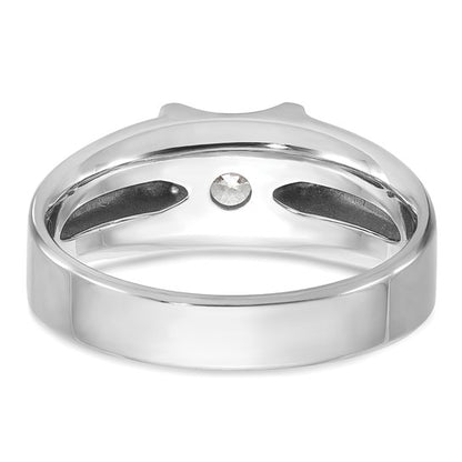 14k White Gold IBGoodman Men's Complete Lab Grown Diamond Ring